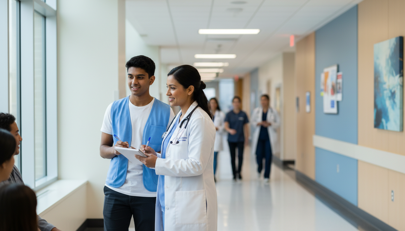 Pre-med student gaining [clinical volunteering](https://residencyadvisor.com/resources/clinical-volunteering/what-clinical-vo