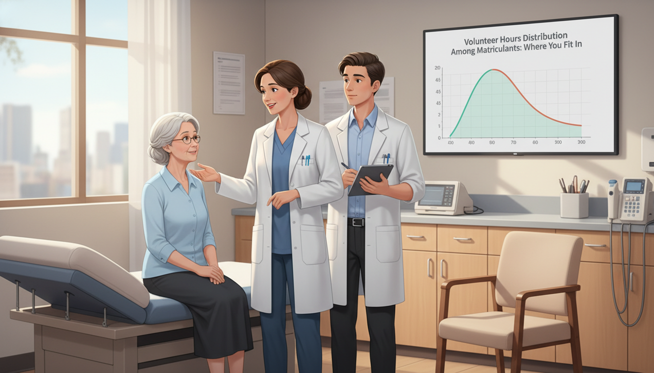 Premed shadowing a physician in clinic -  for Volunteer Hours Distribution Among Matriculants: Where You Fit In