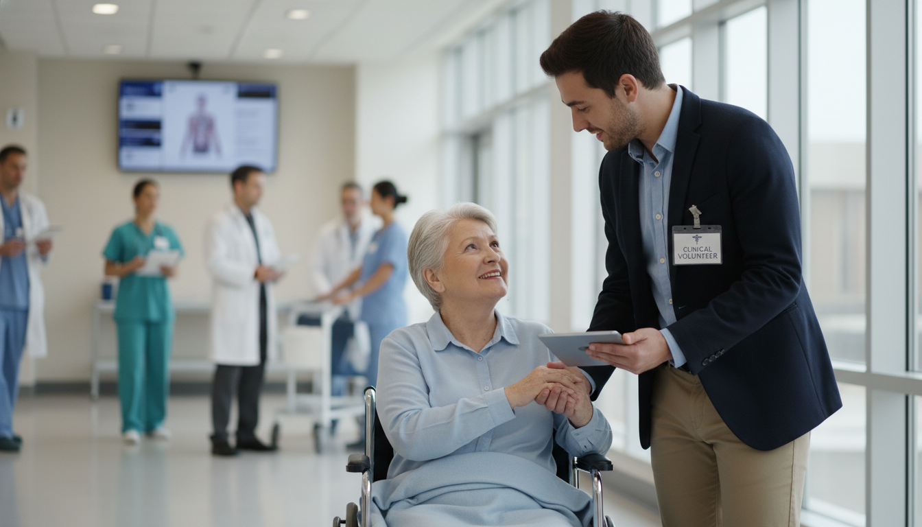 Premed student gaining clinical experience in a hospital setting -  for What Clinical Volunteering Should Look Like Each Year