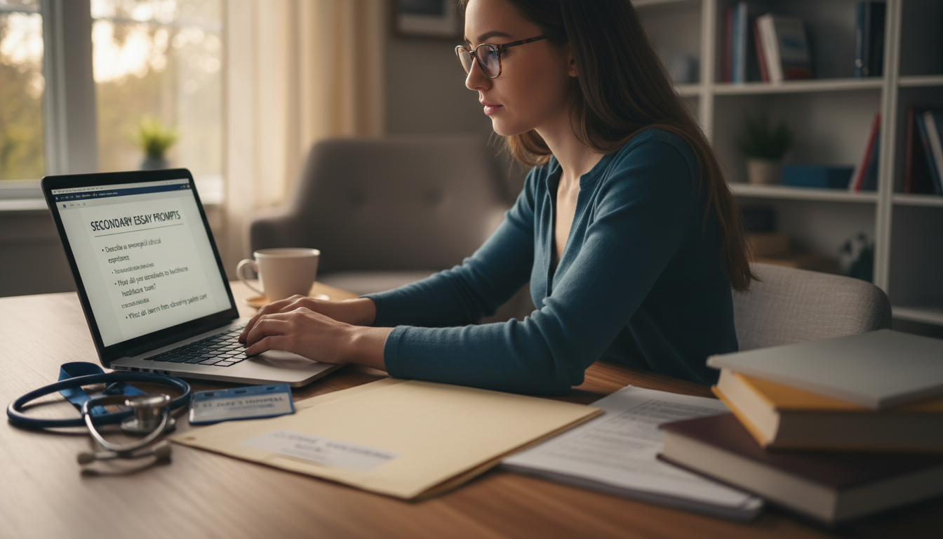 Premed student writing secondary essays about [[clinical volunteering](https://residencyadvisor.com/resources/clinical-volunt