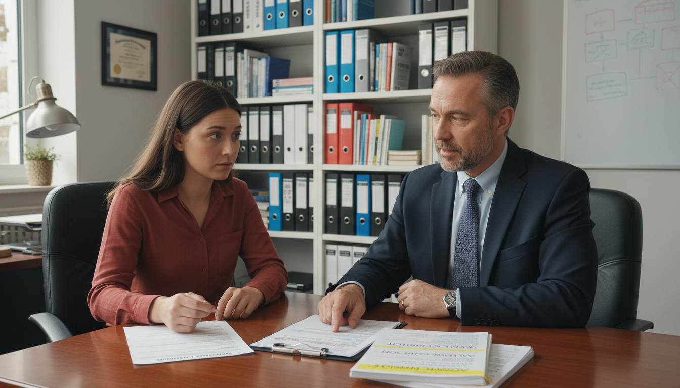 Premed student meeting with academic advisor to discuss academic probation and medical school plans -  for Applying with a Pa