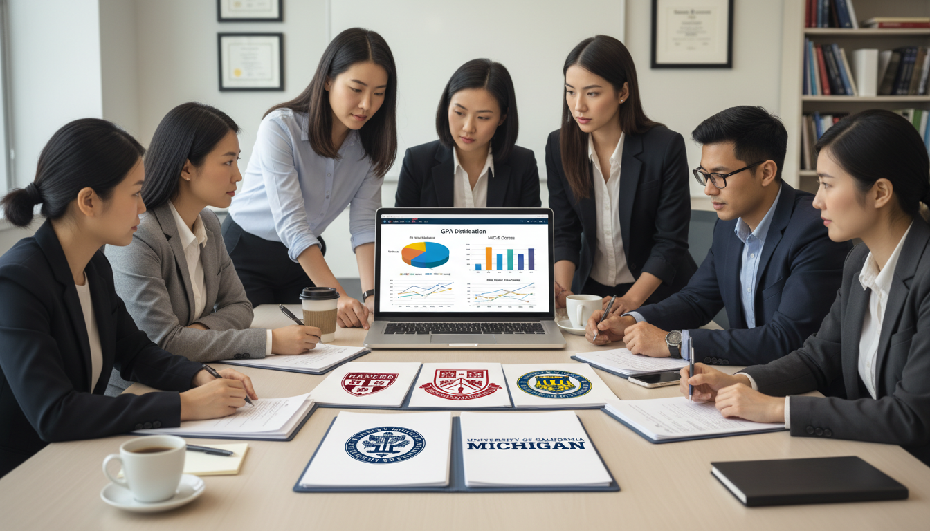 Medical school admissions committee reviewing diverse applications -  for Are Ivy League Undergrads Favored in AMCAS Admissio