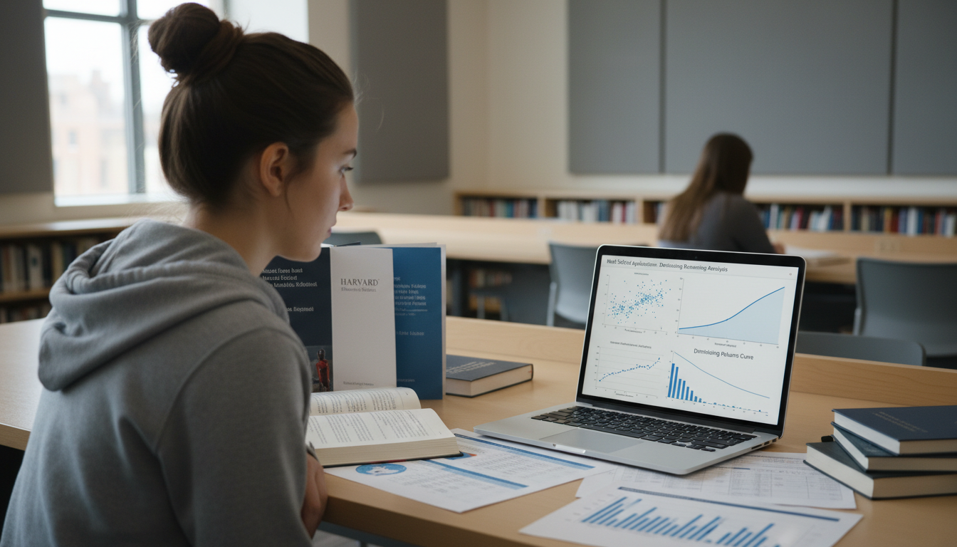 Premed student analyzing a large spreadsheet of medical school applications -  for Does Applying to 40+ Med Schools Help? Dim