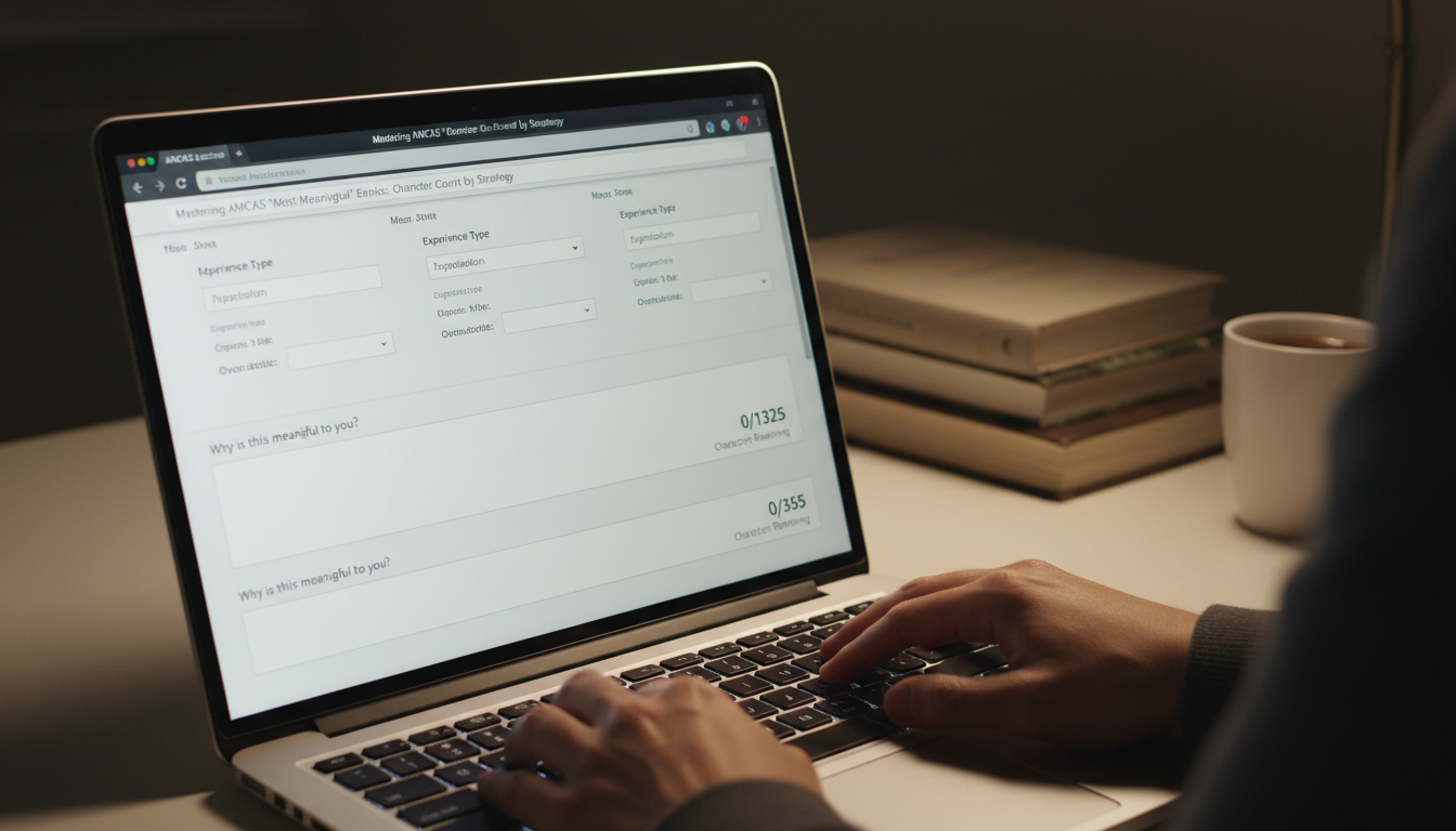 Close-up of AMCAS activities section showing character limits -  for Mastering AMCAS ‘Most Meaningful’ Entries: Character Cou