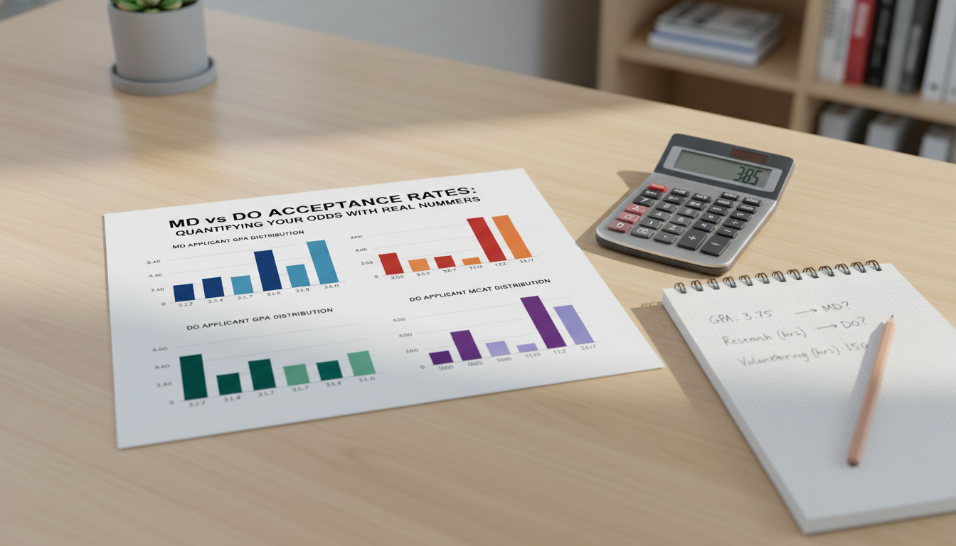 Comparison of GPA and MCAT for MD vs DO applicants -  for MD vs DO Acceptance Rates: Quantifying Your Odds with Real Numbers