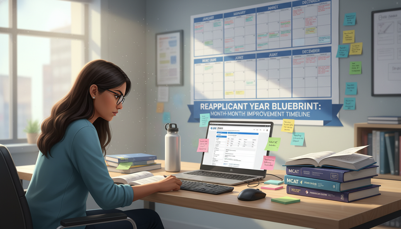 Premed reapplicant planning a month-by-month improvement strategy -  for Reapplicant Year Blueprint: Month-by-Month Improveme