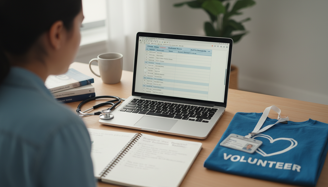 Medical school reapplicant tracking clinical and volunteer hours -  for Reapplicant Year Blueprint: Month-by-Month Improvemen