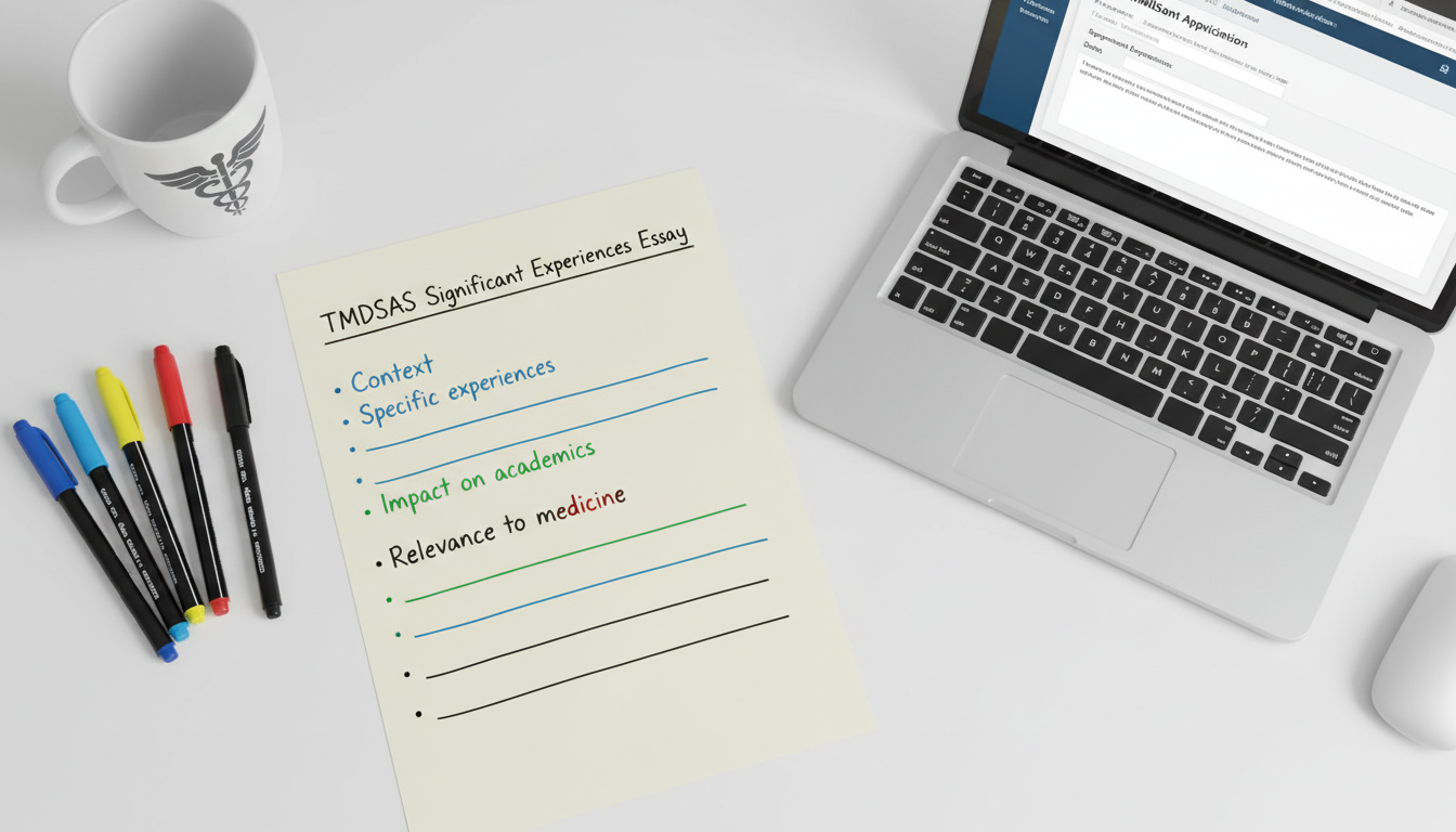 Outline of TMDSAS significant experiences essay structure on paper -  for Structuring Your Significant Experiences Essay for