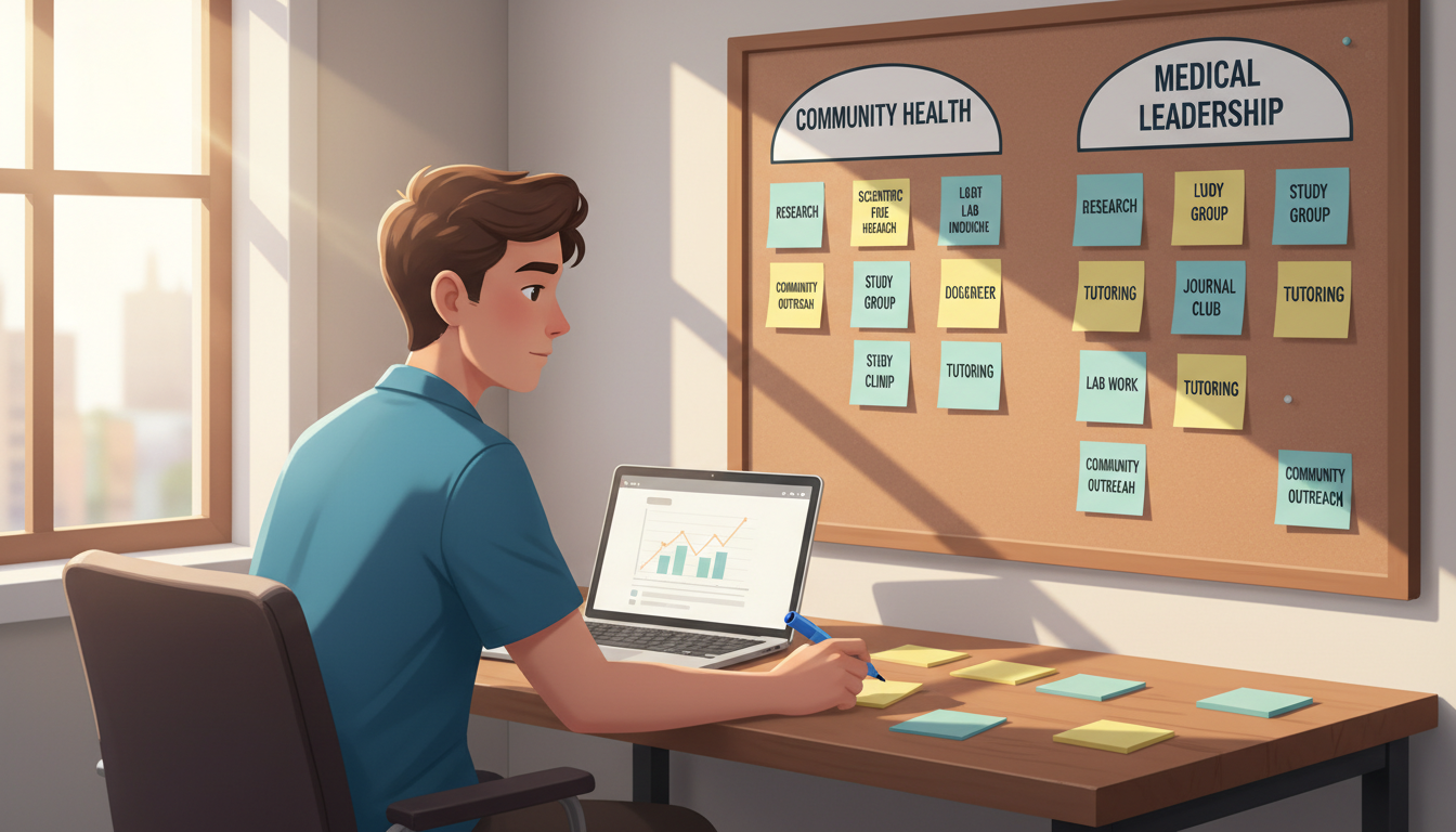 Premed organizing activities into a focused narrative -  for The Truth About ‘All-Rounder’ Applicants vs Focused Narratives