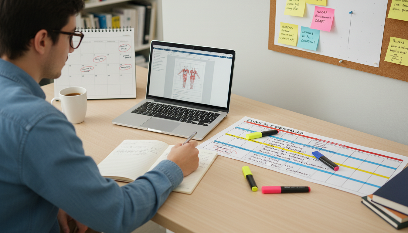 Premed reviewing clinical experience timeline and planning fixes -  for Uneven Clinical Experience? Stepwise Fixes Before You