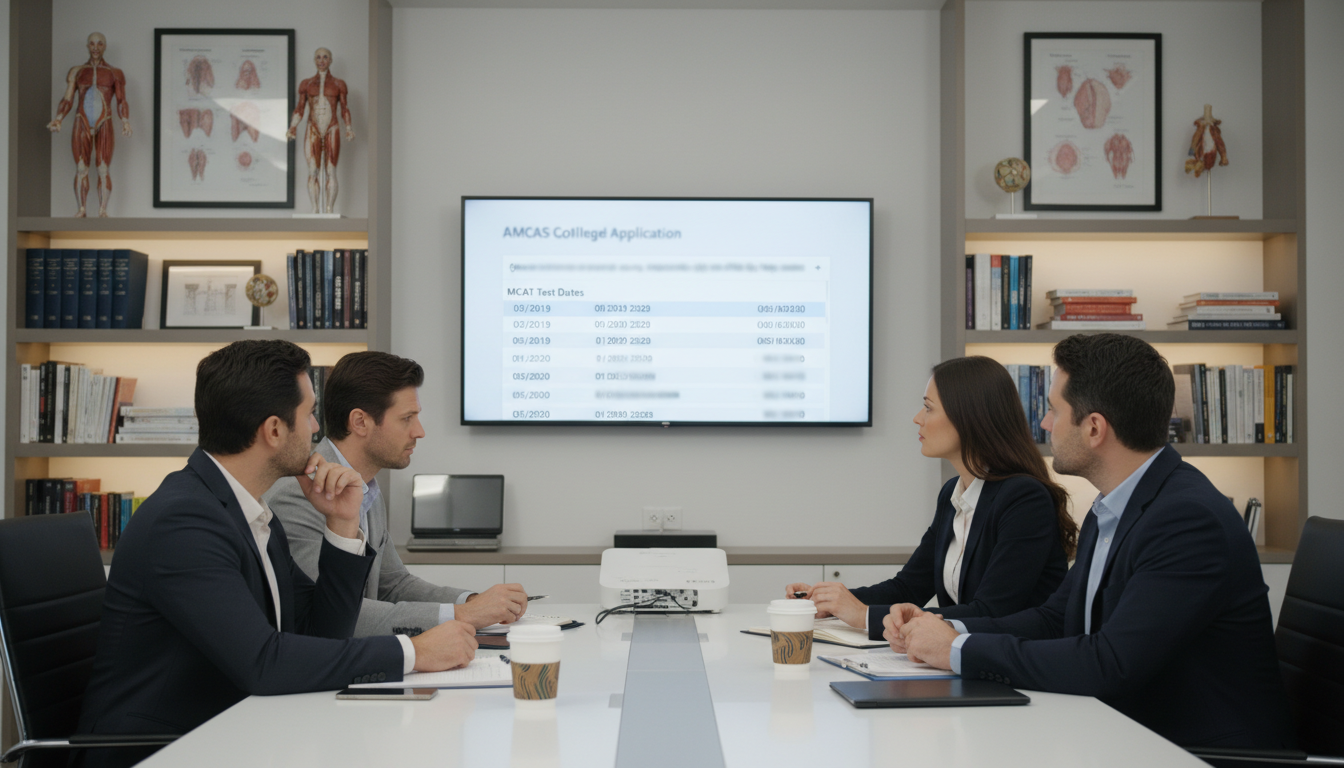 Medical school admissions committee reviewing applicant MCAT histories -  for What Faculty Actually Think When They See Multi