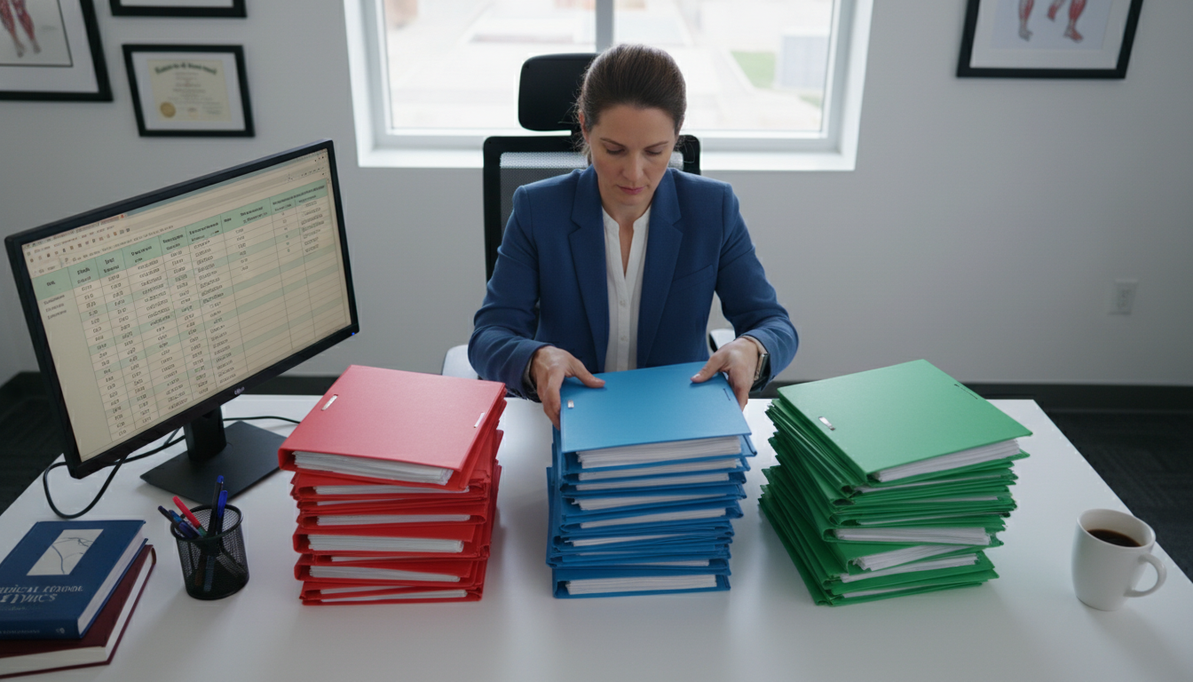 Admissions staff sorting medical school applications -  for What Really Happens in AMCAS Holistic Review Behind Closed Doors