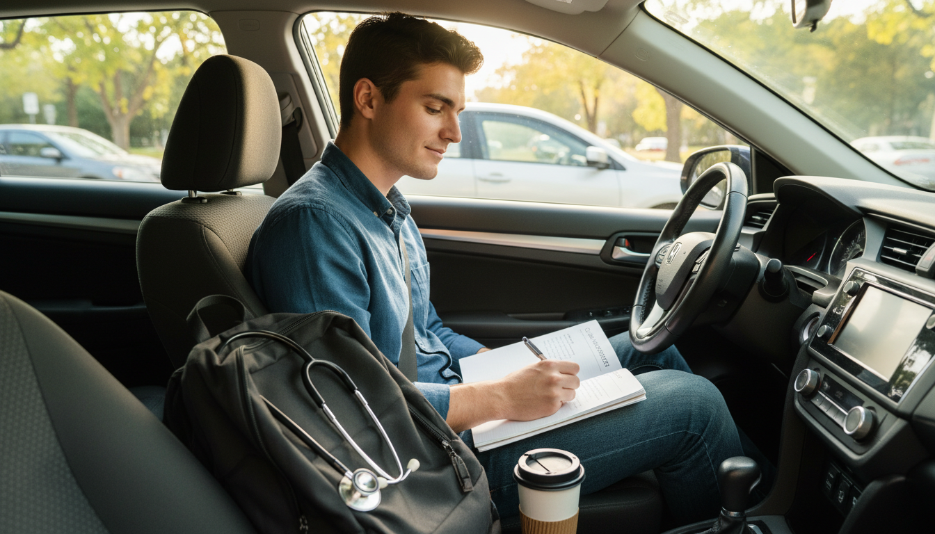 Premed student debriefing after a clinical shadowing session -  for Commuter Student with Limited Time: How to Structure Shad