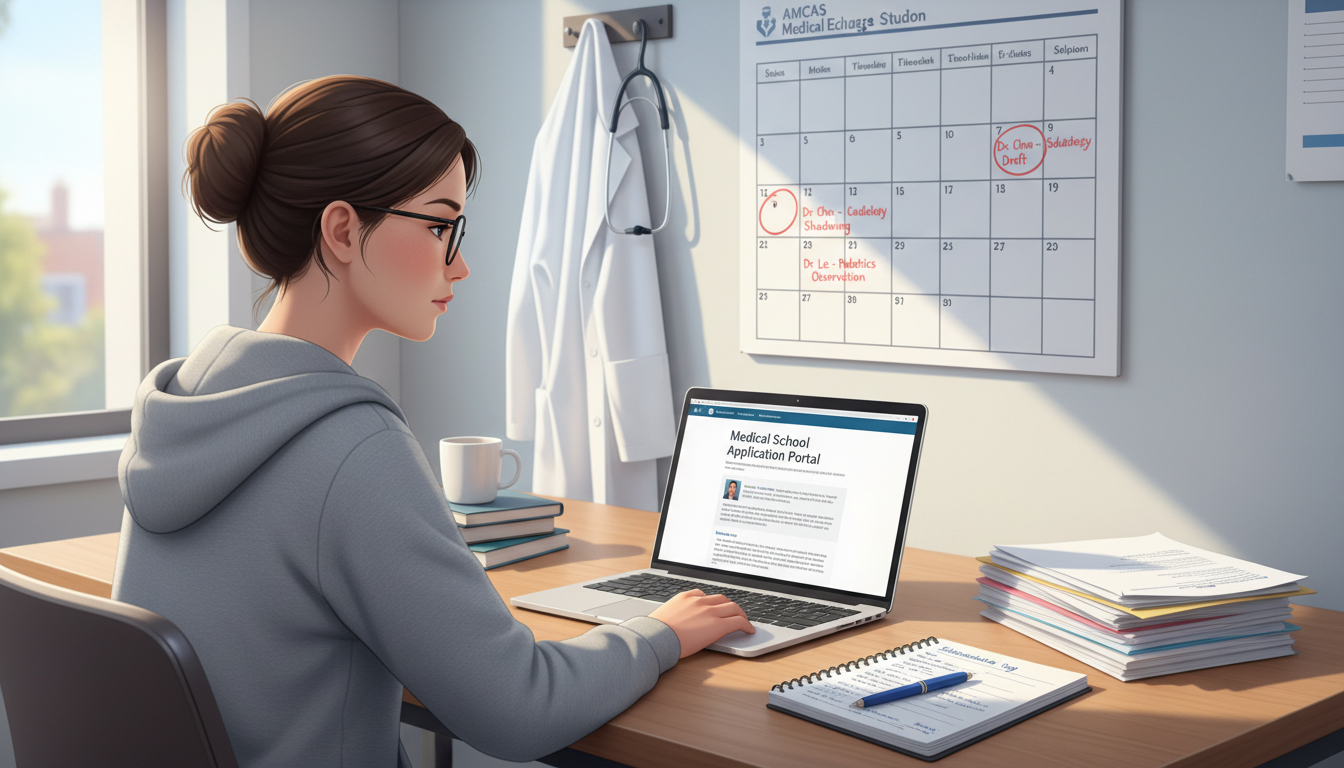 Premed student organizing [shadowing experience](https://residencyadvisor.com/resources/shadowing-experience/high-school-to-s