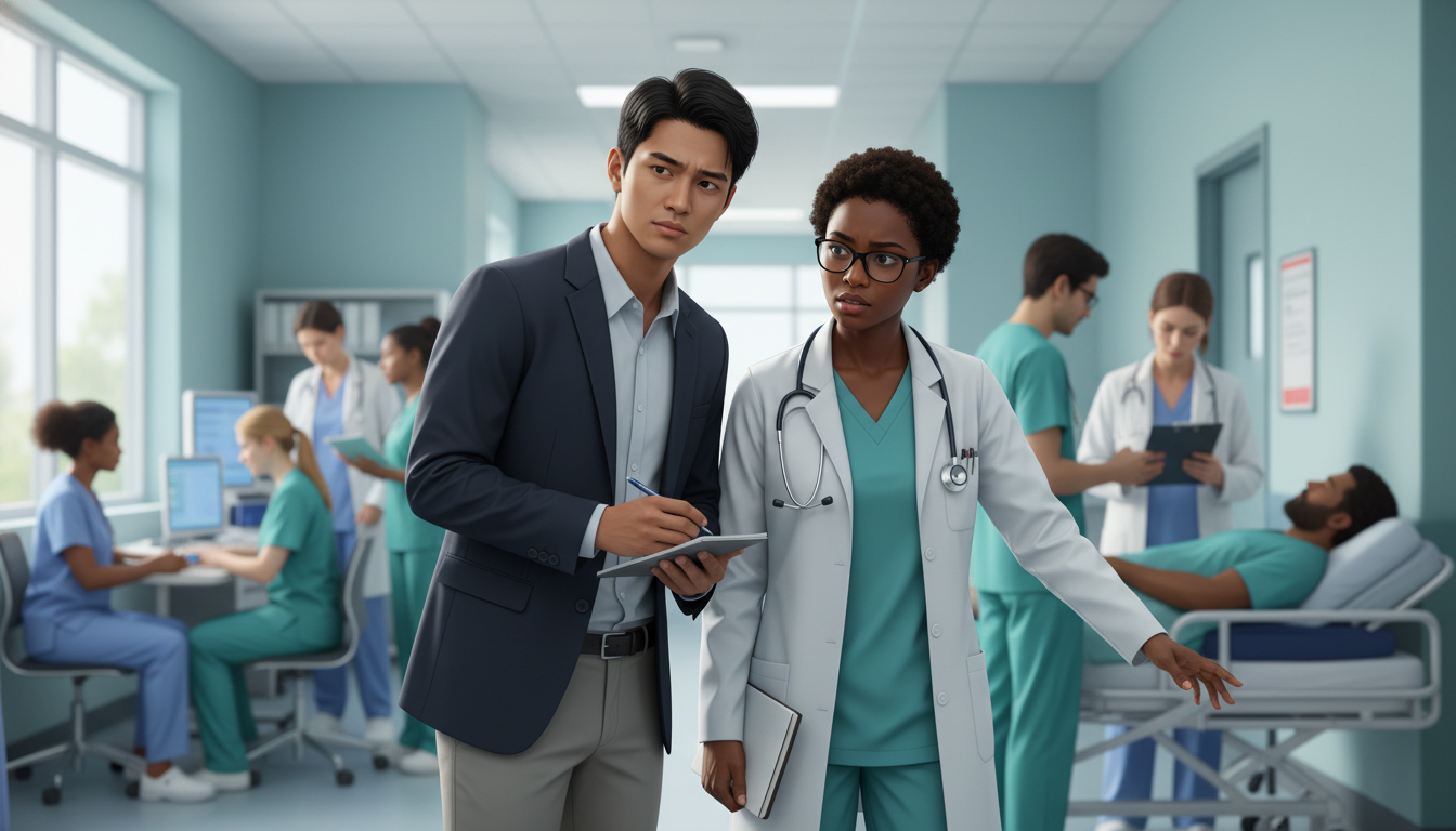 First-generation premed student observing in a hospital hallway -  for First‑Gen Applicants’ Shadowing Data: Access Gaps and