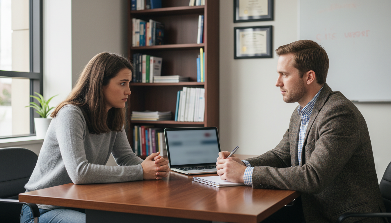 Premed student debriefing boundary concerns with a prehealth advisor -  for How to Politely Set Boundaries in Uncomfortable S