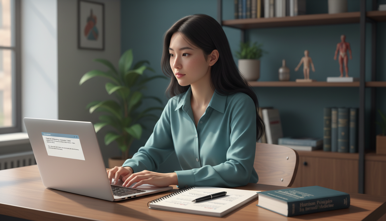 Premed student writing a thank-you email after a shadowing experience -  for How to Turn a One‑Day Shadow into a Long‑Term Me