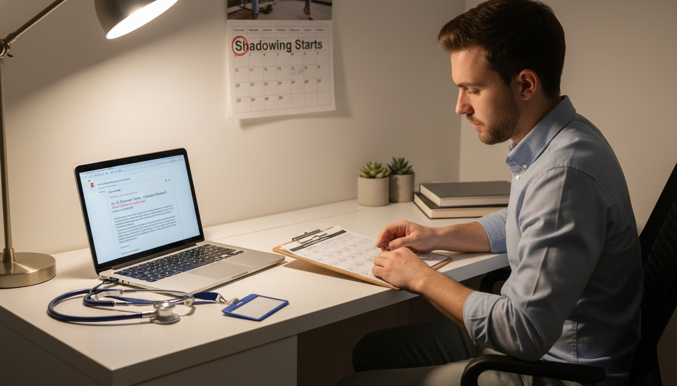 One Week Before Shadowing Starts: Professionalism and Prep Checklist