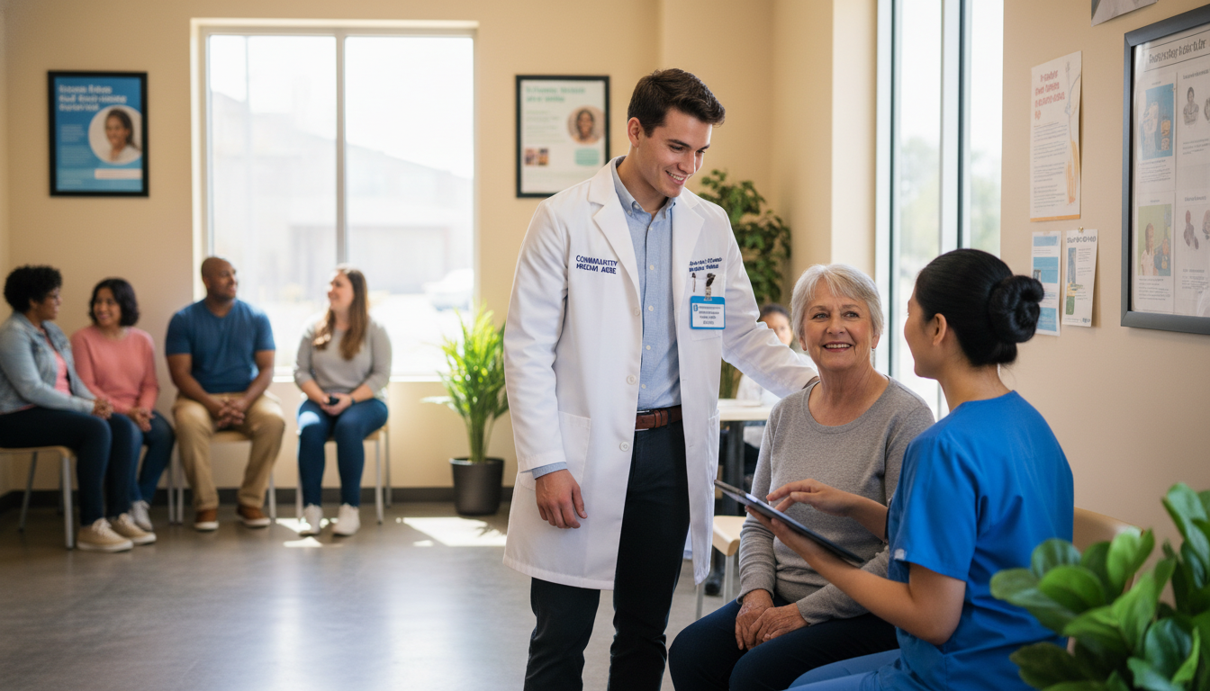 Premed student volunteering at a free clinic as an alternative to shadowing -  for Shadowing Canceled Last Minute? Backup Pla