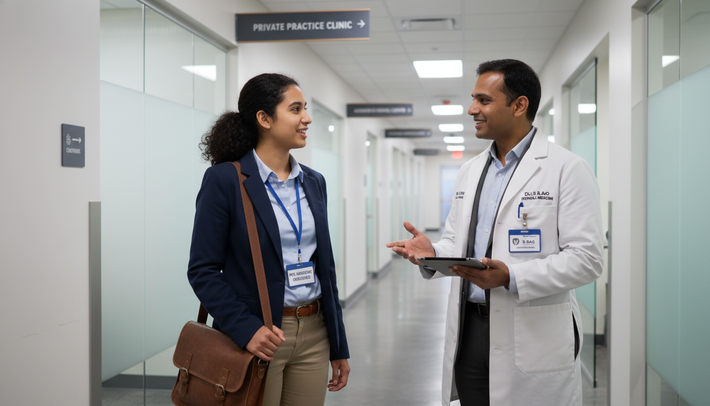 Shadowing in Private Practice vs Academic Centers: What Doctors See
