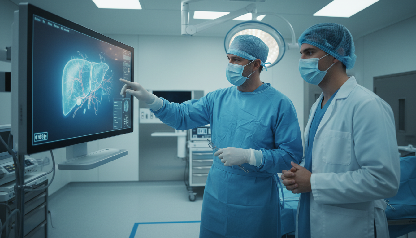 Surgeon explaining anatomy to a student in the operating room -  for Shadowing in the Operating Room: Stepwise Etiquette and