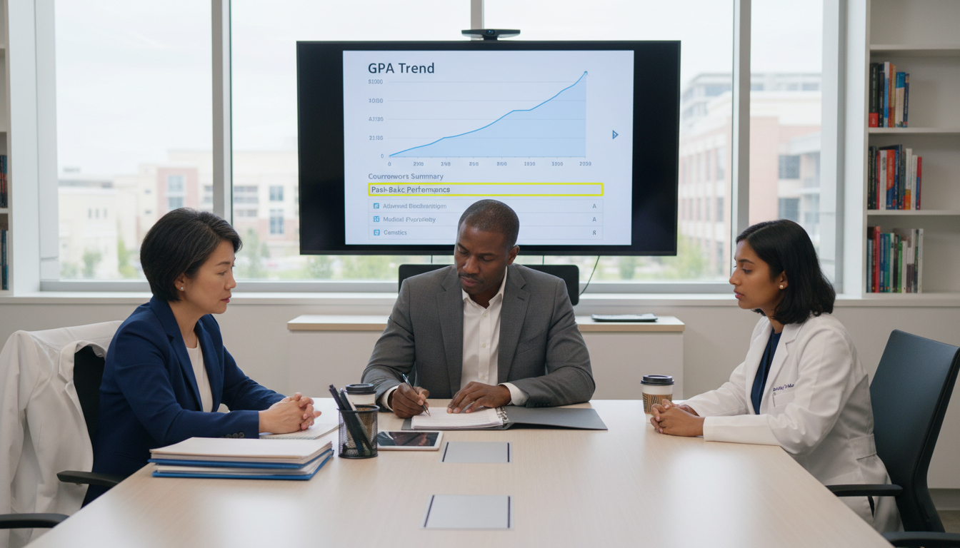Medical school admissions committee reviewing applicant GPA trend and post-bacc record Medical school admissions committee reviewing applicant GPA trend and post-bacc record - for Career-Changers Only? Why Recor