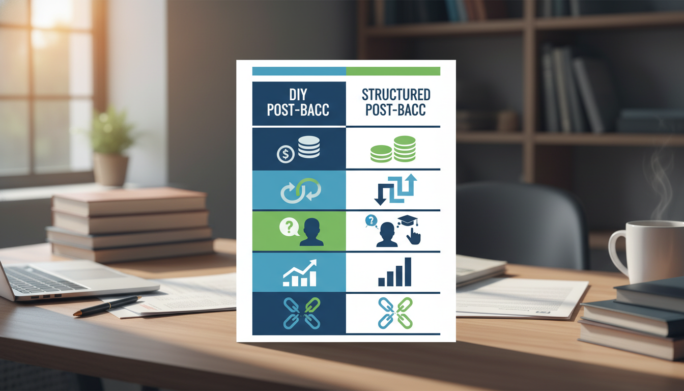 Comparison chart of DIY vs [structured post-bacc](https://residencyadvisor.com/resources/postbac-programs/rebuilding-after-mu