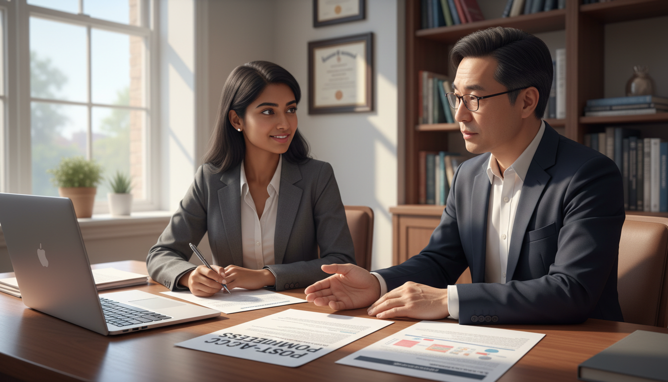 Student meeting with post-bacc advisor about committee letter -  for How Committee Letters from Post-Baccs Are Really Used in