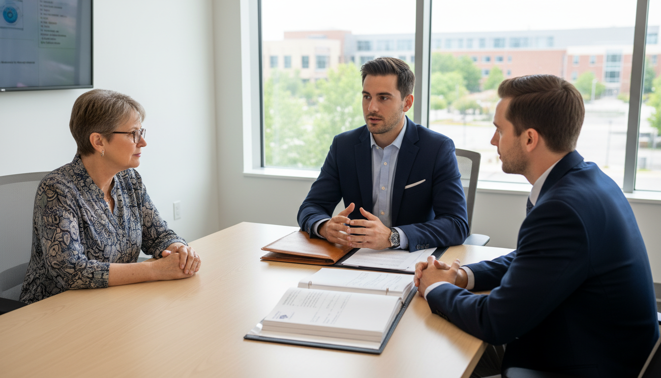 Premed student discussing post-bacc experience in medical school interview -  for How to Use Your Post-Bacc Year to Build a S