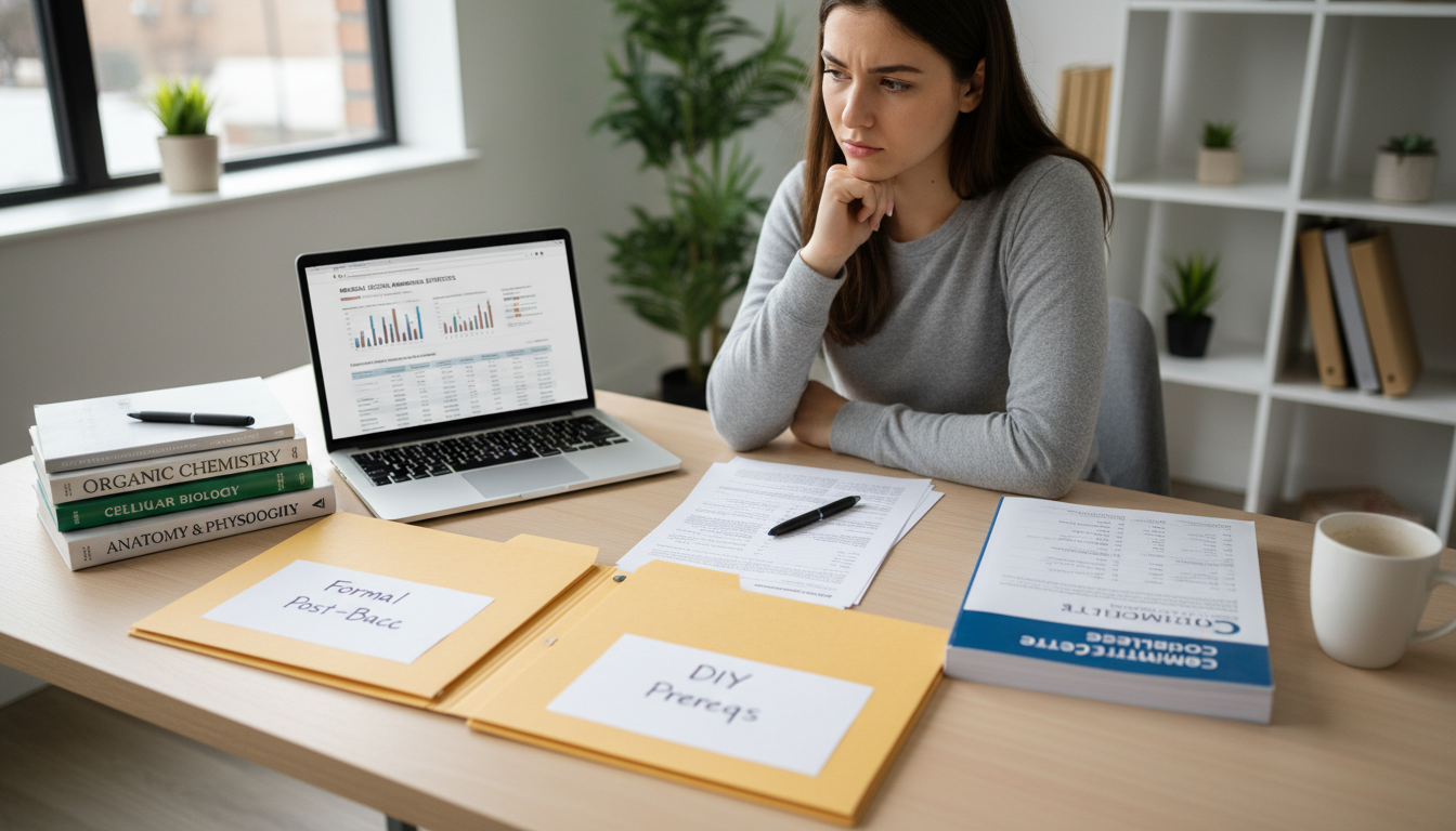 Premed student comparing [formal post-bacc](https://residencyadvisor.com/resources/postbac-programs/myth-vs-reality-do-post-b