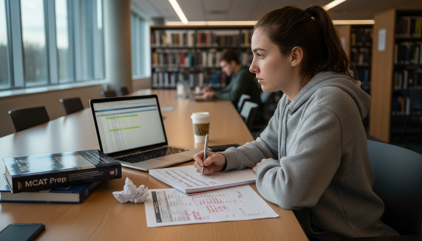 Premed student rebuilding academic record in post-bacc program -  for Rebuilding After Multiple Withdrawals: A Post-Bacc Stra