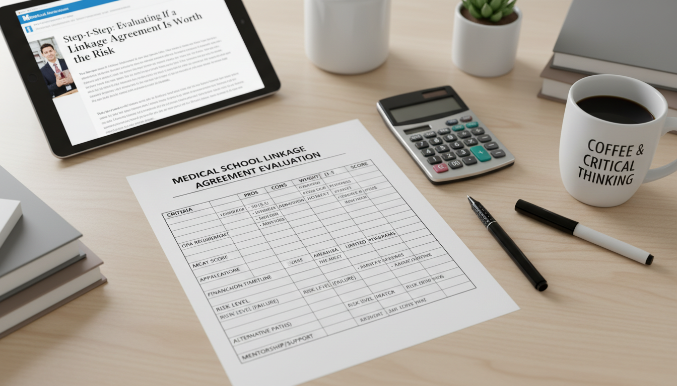 Decision matrix for evaluating medical school linkage agreements -  for Step-by-Step: Evaluating If a Linkage Agreement Is Wo