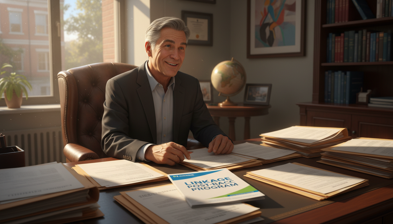 Medical school dean in private meeting discussing post-bacc linkage programs Medical school dean in private meeting discussing post-bacc linkage programs - for What Deans Privately Think About Linkage