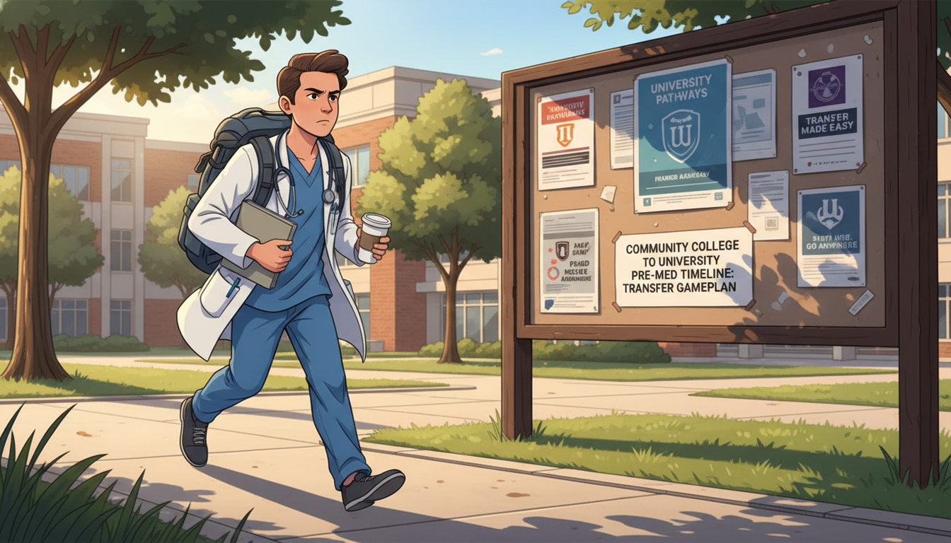 Premed transfer student balancing coursework and clinical volunteering -  for Community College to University Pre‑Med Timelin