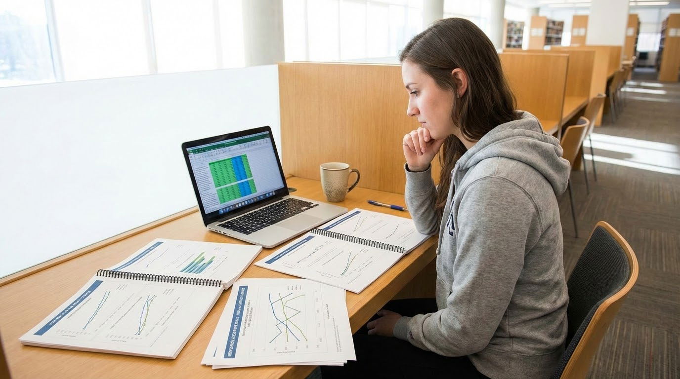 Premed student evaluating post-bacc program options with charts -  for Effect of Post‑Bacc Programs on Med Acceptance: A Numb