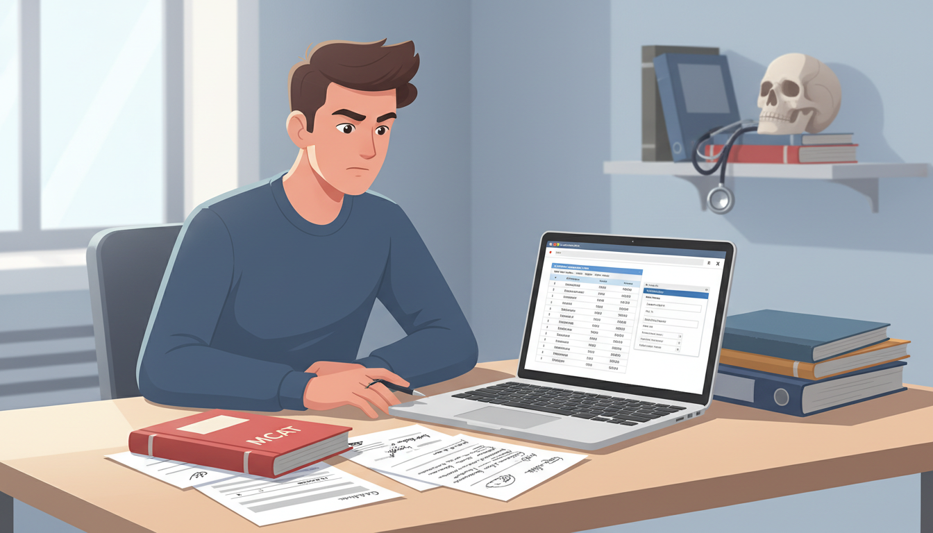 Student reviewing transcript and GPA impact after a difficult semester -  for Fixing a Bad Semester: Strategic Course Selecti