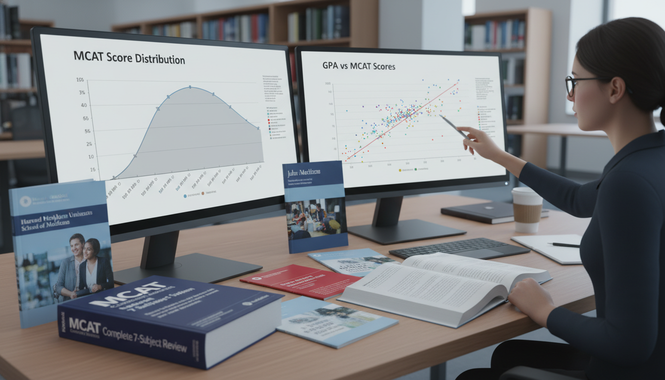 Premed student analyzing GPA and MCAT data trends -  for GPA and MCAT Tradeoffs: Data‑Driven Thresholds for Med Admissions
