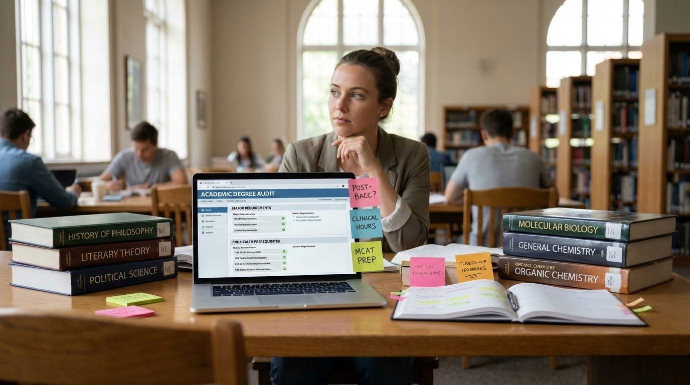 Non STEM student planning a premed pivot -  for How to Pivot from Non‑STEM to Pre‑Med Without Starting Over