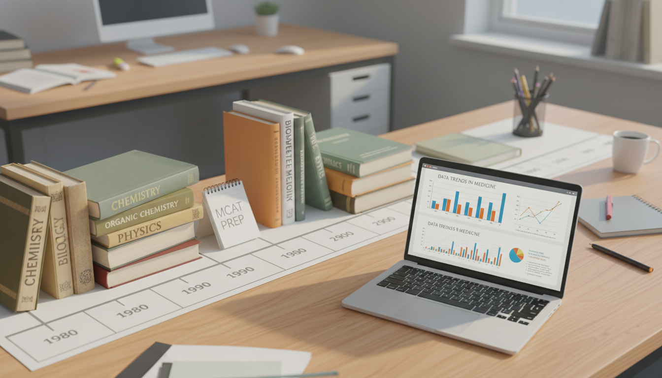 Timeline of changing medical school prerequisites -  for Longitudinal Look: How Med School Prereq Requirements Changed by Yea