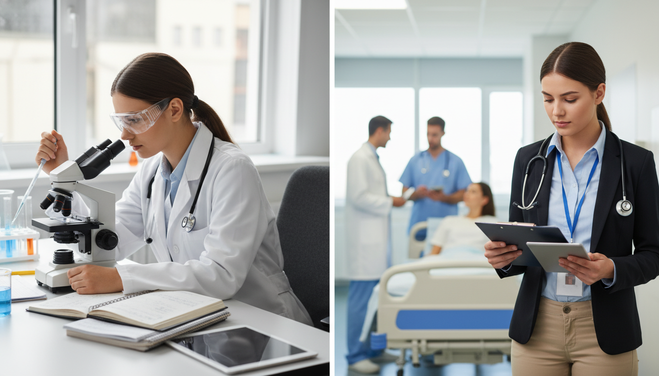 Pre-med student balancing research and clinical work -  for Should I Do Research or Focus on Clinical Experience as a Pre‑Med