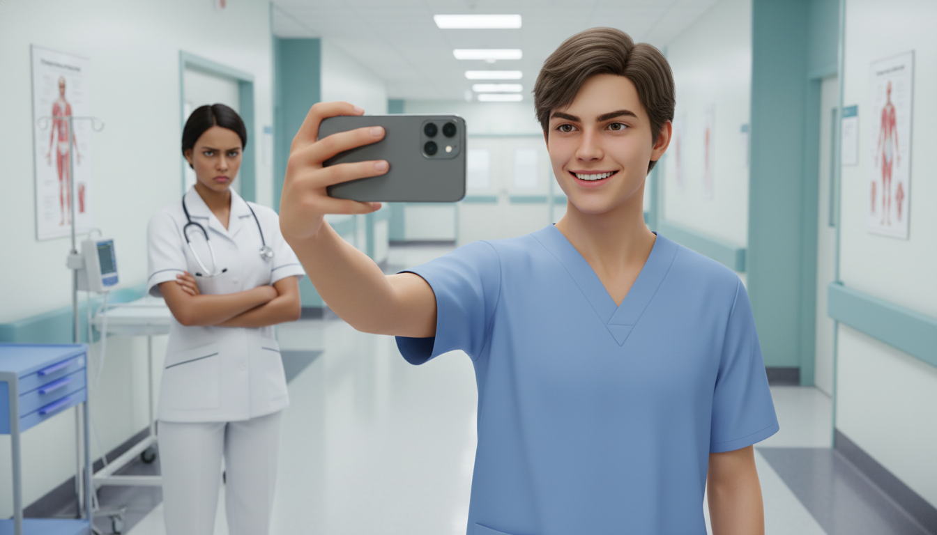 Unprofessional clinical social media behavior concept -  for The Most Damaging Social Media Mistakes Pre‑Meds Still Keep Maki