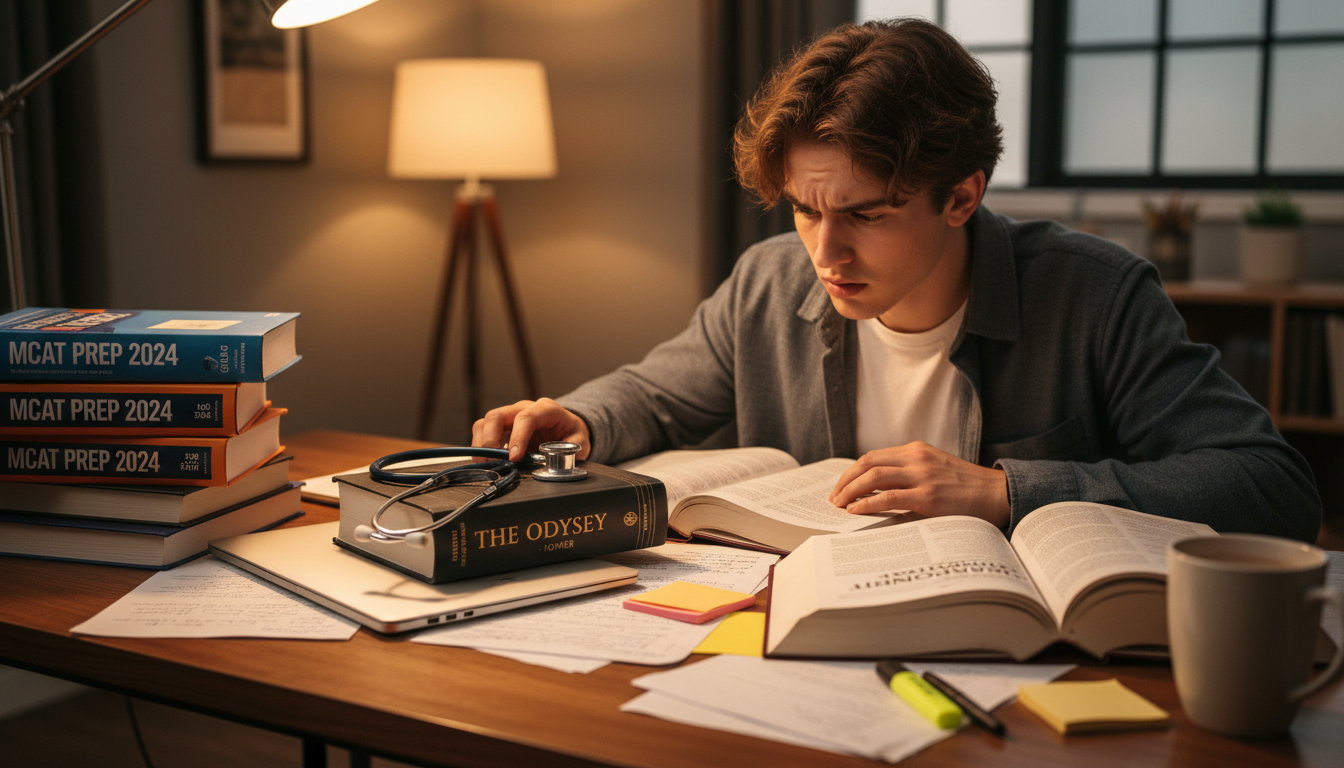 Nontraditional premed student balancing different textbooks and MCAT prep -  for What If I Chose the ‘Wrong’ Major as a Pre‑M