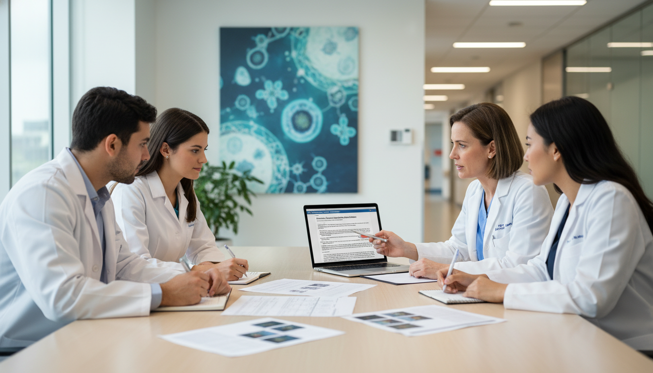 Medical students collaborating on a [clinical case series](https://residencyadvisor.com/resources/medical-research/meded-rese