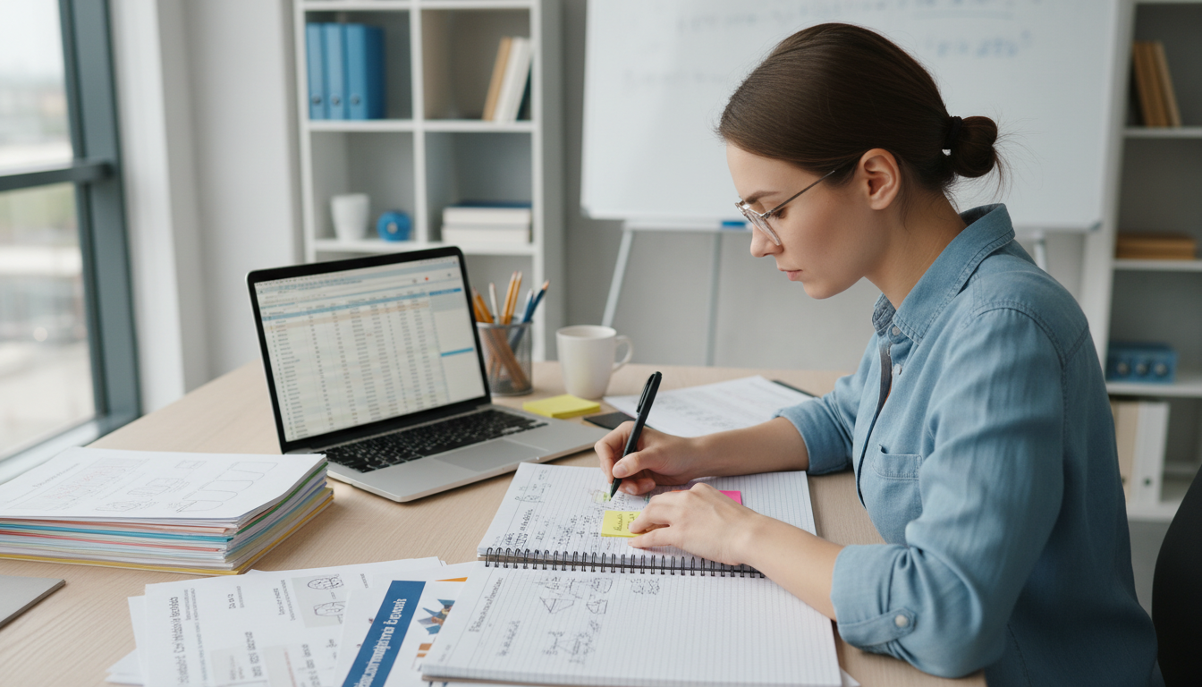 Medical student organizing a [research notebook](https://residencyadvisor.com/resources/medical-research/retrospective-chart-