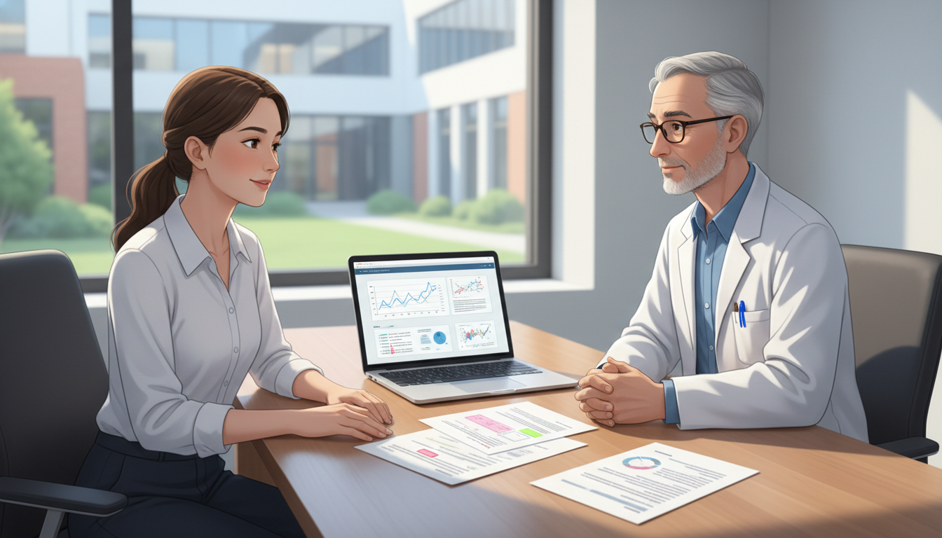 Medical student discussing research authorship expectations with a mentor -  for How Do I Politely Ask About Authorship Expec