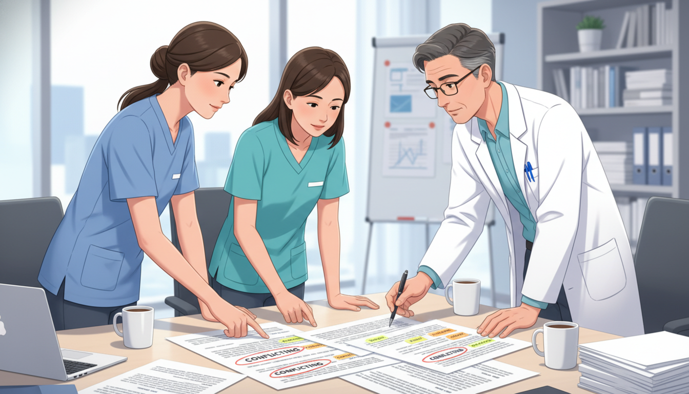 Research team discussing conflicting peer review comments -  for Responding to Reviewer Comments: A Template for Student Auth