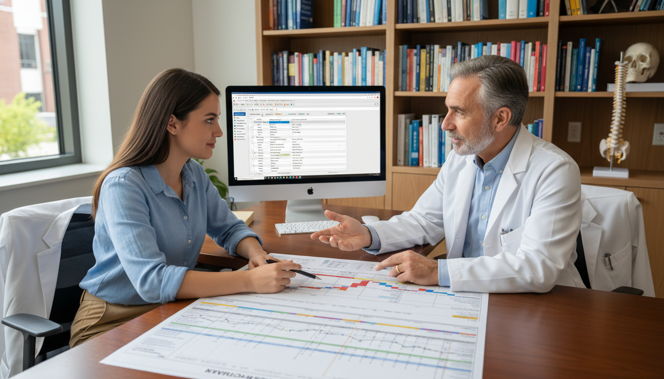 Student meeting with research mentor to plan summer project -  for Summer Before Med School: Research Options and Decision Po