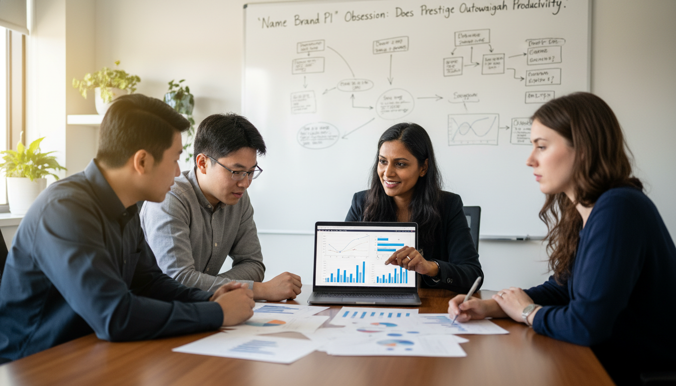 Research meeting between medical students and a mid-career PI Research meeting between medical students and a mid-career PI - for The ‘Name Brand PI’ Obsession: Does Prestige Outweigh Pr