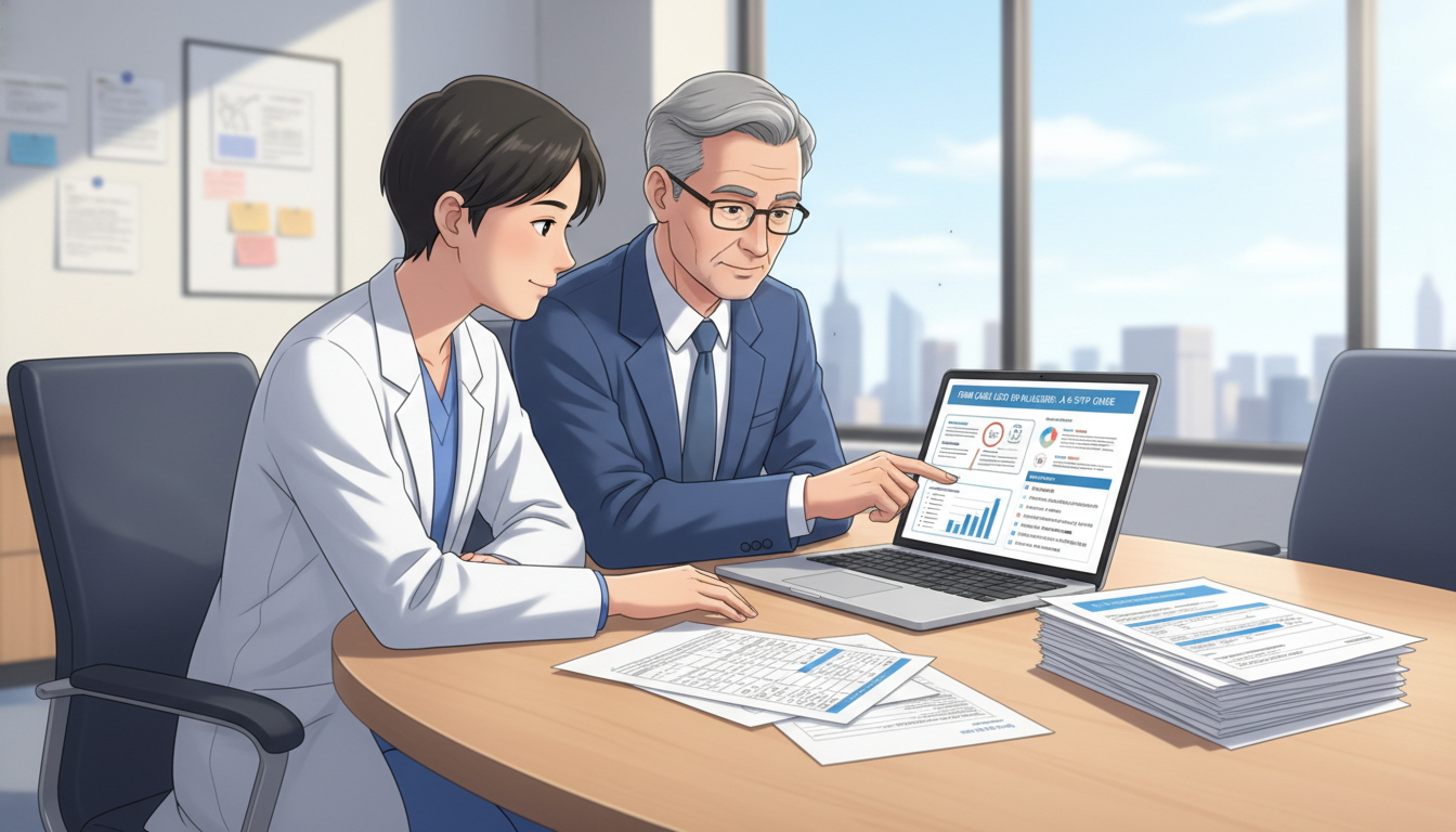Student and mentor reviewing a clinical research project plan -  for Turn Case Logs Into a PubMed Citation: A Step‑By‑Step Pa