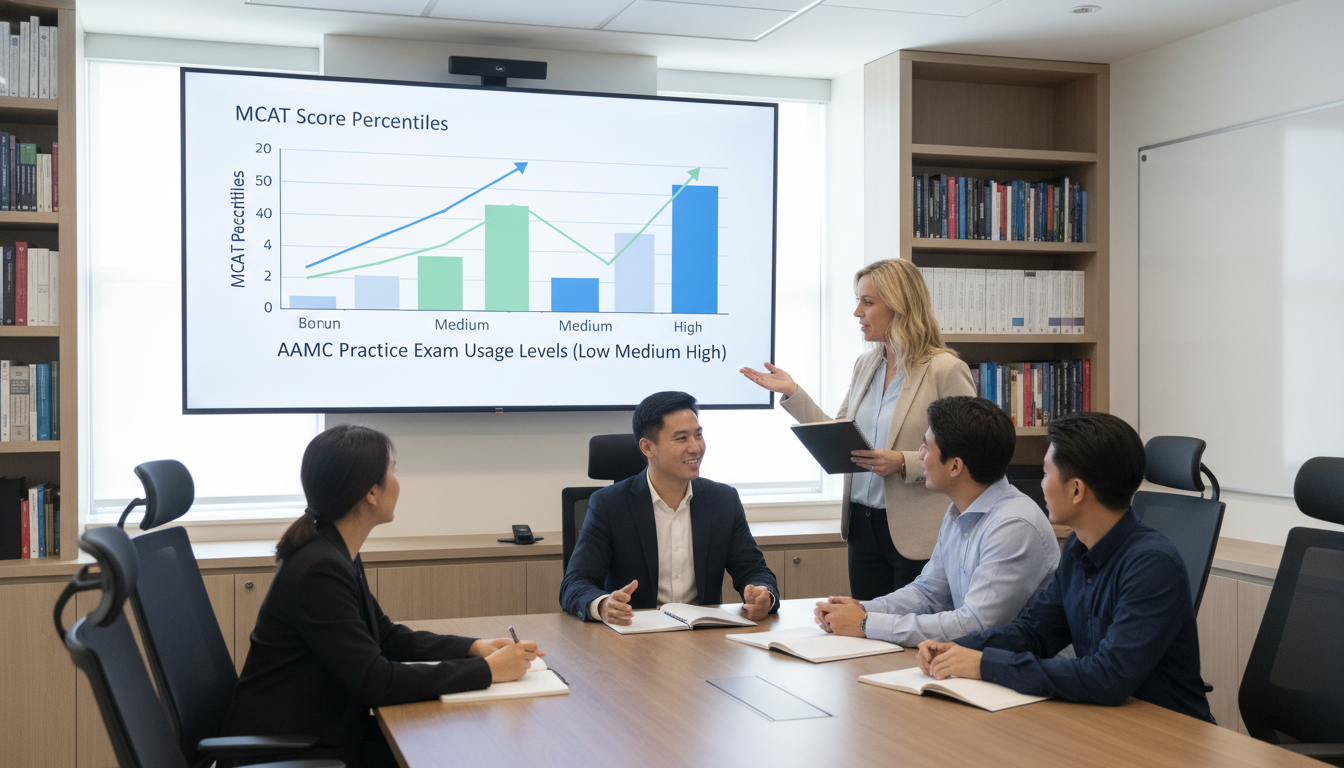 MCAT score trends vs official practice exam usage MCAT score trends vs official practice exam usage - for Correlation Between AAMC Tool Usage and MCAT Performance Outcomes